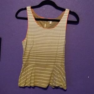 Express striped peplum top S